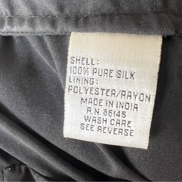 Vintage Andretta Donatello Hand Beaded Black/Purple Halter Backless Top Large - Picture 8 of 9